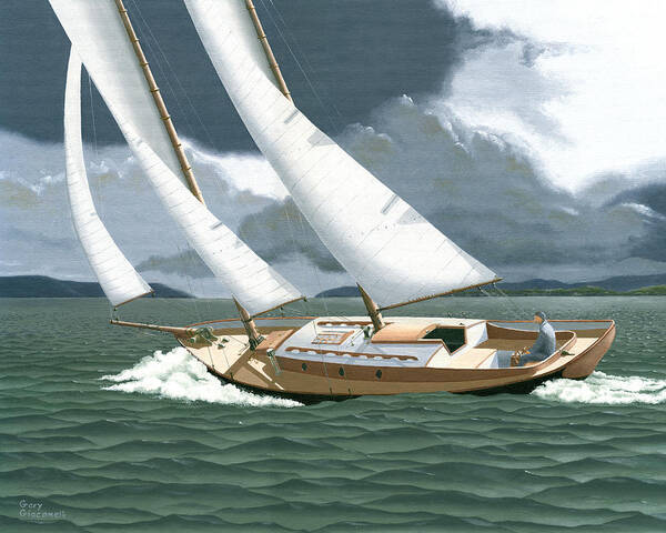 Sailing Yacht on Calm Waters Wall Art