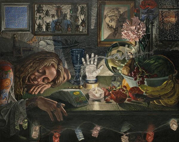 Still Life Wall Art featuring the painting The Occultist by Fremont Thompson