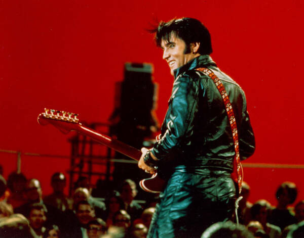 Elvis Presley Performing on Stage Wall Art