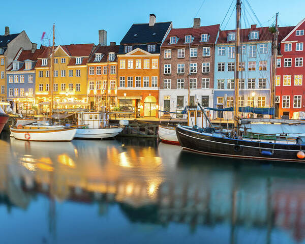 Colorful Waterfront in Copenhagen Wall Art