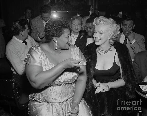 Marilyn Monroe and Ella Fitzgerald Chatting Wall Art