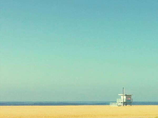 Secluded Beach Lifeguard Tower Wall Art
