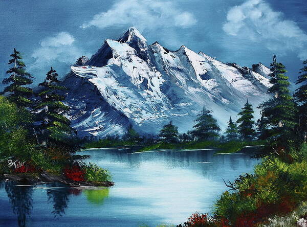 Majestic Mountain Landscape with Lake Wall Art