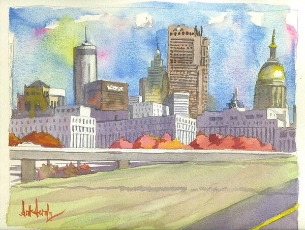 Colorful Atlanta Skyline Wall Art