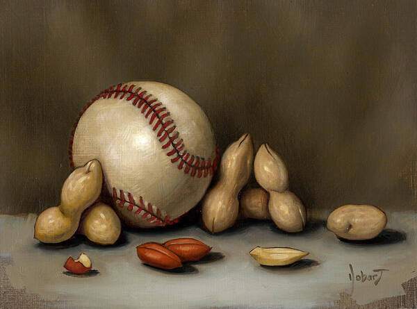 Baseball and Peanuts Still Life Wall Art