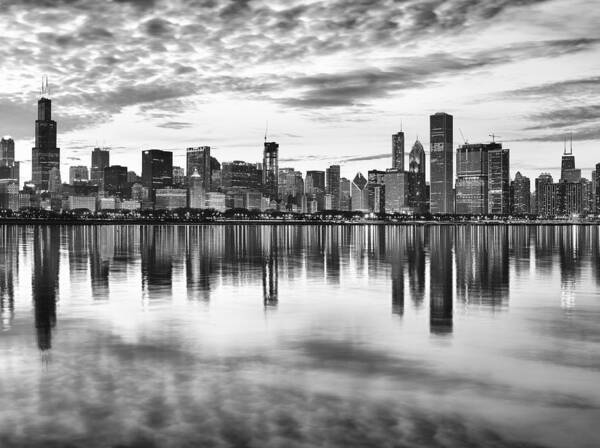 Chicago Cityscape Reflection Wall Art