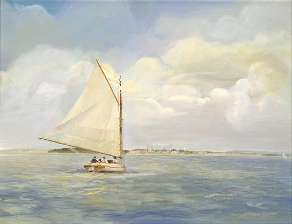 Sailboat on a Tranquil Sea Wall Art