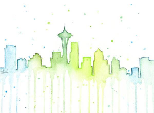 Seattle Skyline with Space Needle Wall Art