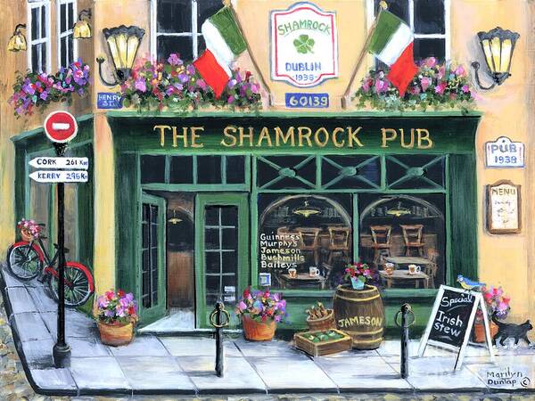 Charming Irish Pub Facade Wall Art