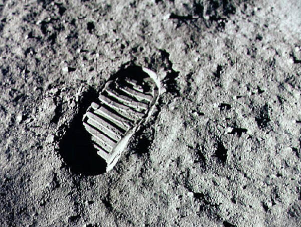 Footprint on Lunar Surface Wall Art