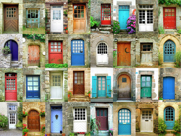 Colorful Doors of European Architecture Wall Art