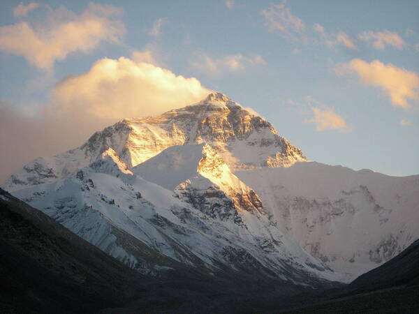 Sunlit Peak of Mount Everest Wall Art