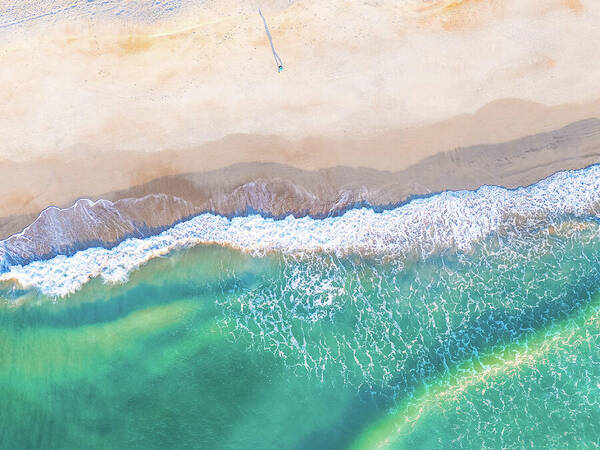 Aerial View of Sandy Beach Art Print
