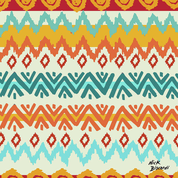 Vibrant Tribal Pattern Wall Art