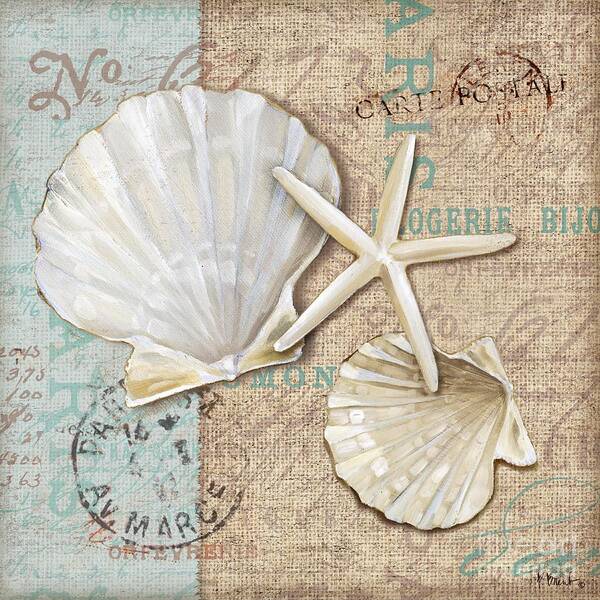 Seashells and Starfish Collage Wall Art