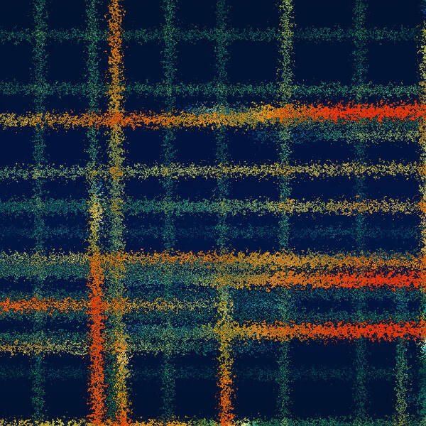 Colorful Grid Abstract Pattern Wall Art