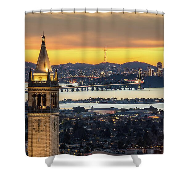 Twilight Over San Francisco Bay Shower Curtain