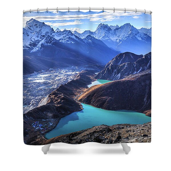 Majestic Himalayan Mountain Range Shower Curtain