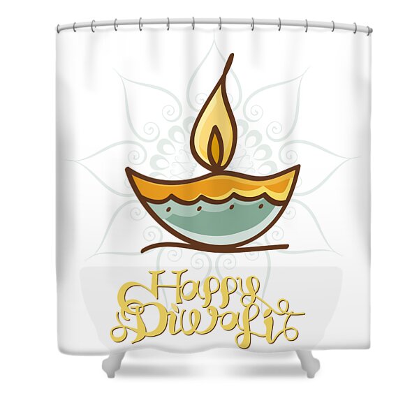 Happy Diwali T Shirt Shower Curtain