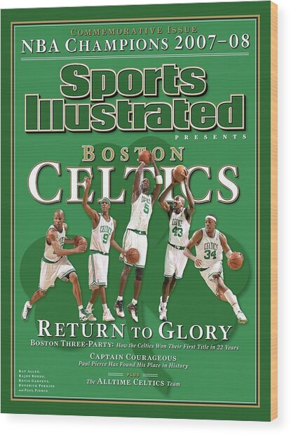 Boston Celtics 2008 NBA Champions Wood Print