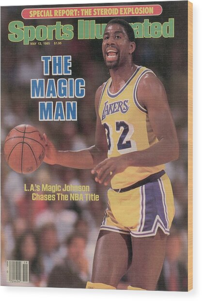 Magic Johnson Sports Illustrated Cover Wood Print
