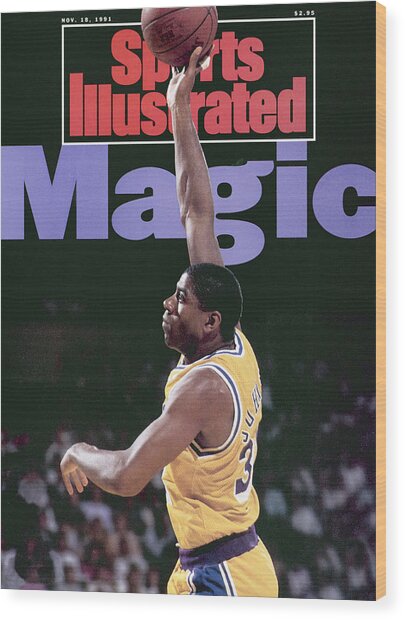 Magic Johnson Sports Illustrated Cover Wood Print