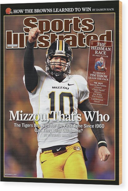 Football Star on Sports Illustrated Cover Wood Print
