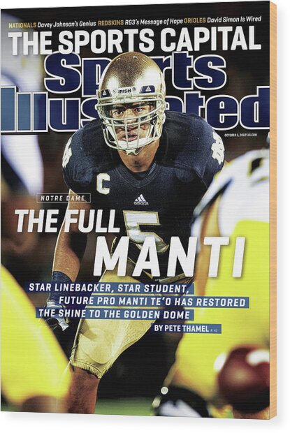 Manti Te'o on Sports Illustrated Cover Wood Print