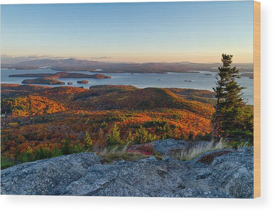 Sunrise Over Lake Winnipesaukee Wood Print