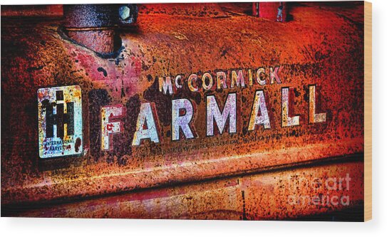 Vintage McCormick Farmall Tractor Wood Print