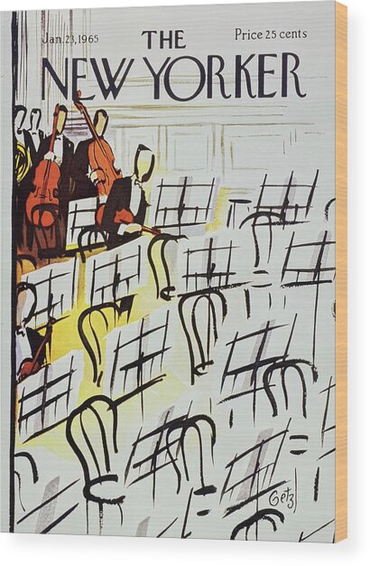 Orchestra Rehearsal Sketch Wood Print