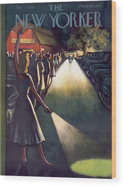 Crowd Gathered at Outdoor Theatre Wood Print