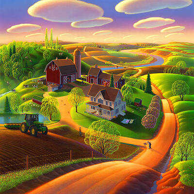 Farm Life Paintings: Rob Moline Wall Art