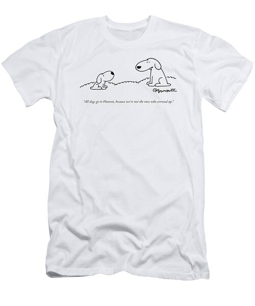 Cartoon Dogs Discuss Heaven T-Shirt