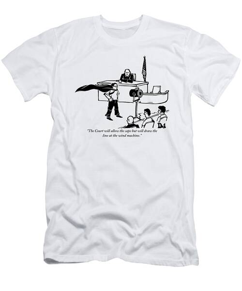Courtroom Cape and Wind Machine Scene T-Shirt