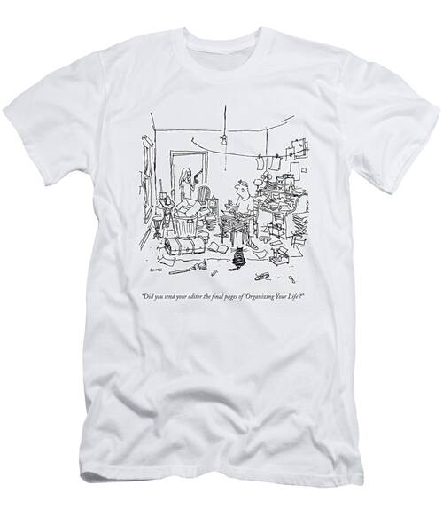Messy Writer's Room Cartoon T-Shirt
