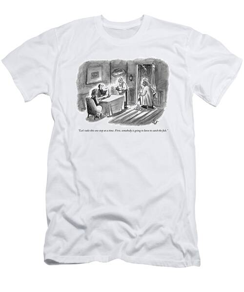 An Old Waiter Taking The Orders Of A Couple T-Shirt