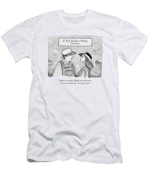 Humorous Building Contractor Cartoon T-Shirt