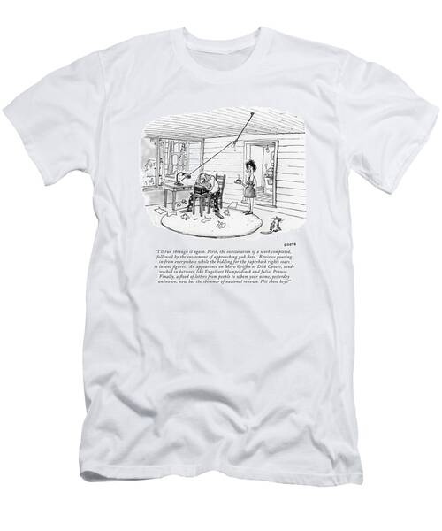 Writer's Block Cartoon T-Shirt