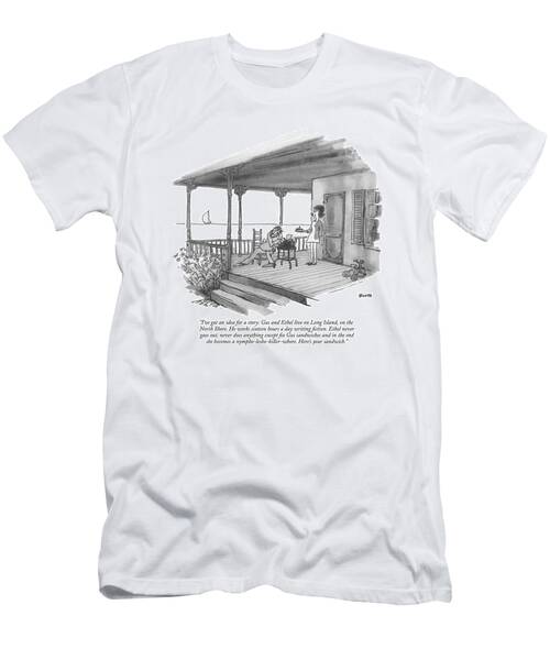 Writer on a Porch with Woman T-Shirt