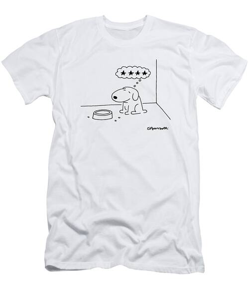Dog Contemplating Empty Bowl T-Shirt
