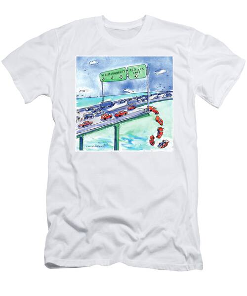 Highway Sign with Red Sox Fans Detour T-Shirt