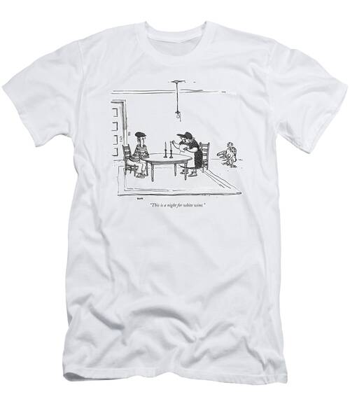 Dinner with Two Women and a Chicken T-Shirt