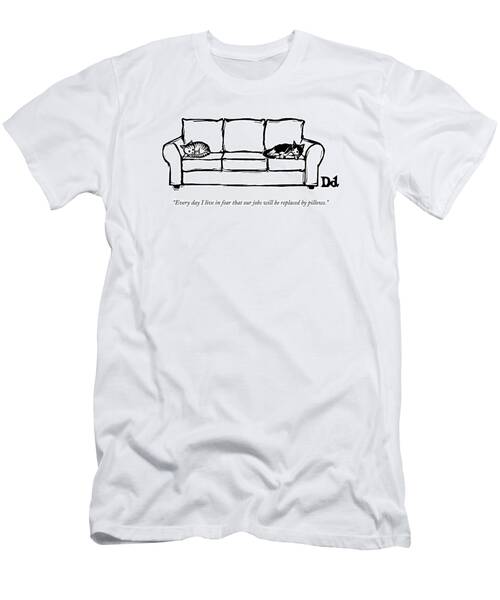 Cats on a Couch Cartoon T-Shirt
