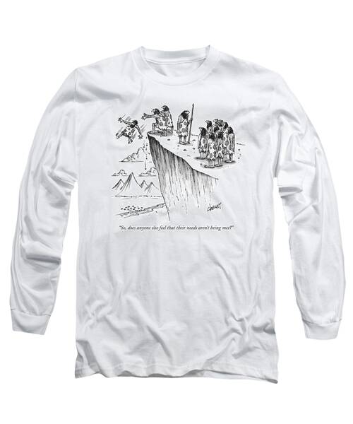 Caveman Discussing Needs Long Sleeve T-Shirt