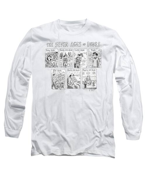 The Seven Ages Of Dudes - Progression Of Dudes Long Sleeve T-Shirt