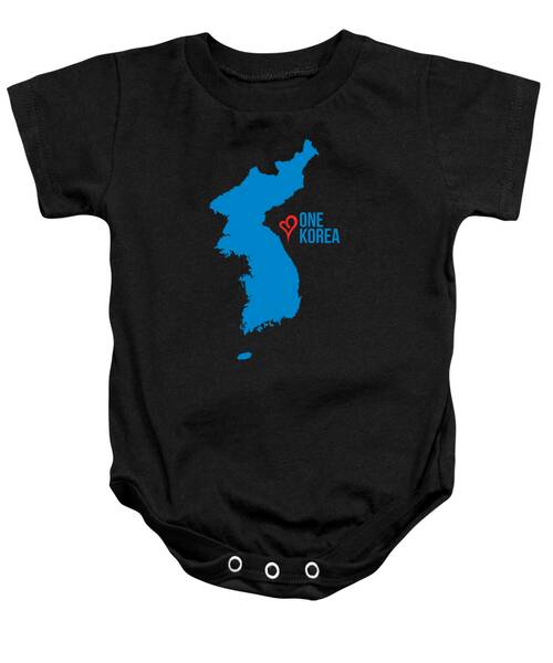One Korea Love Unification Flag Baby One-Piece