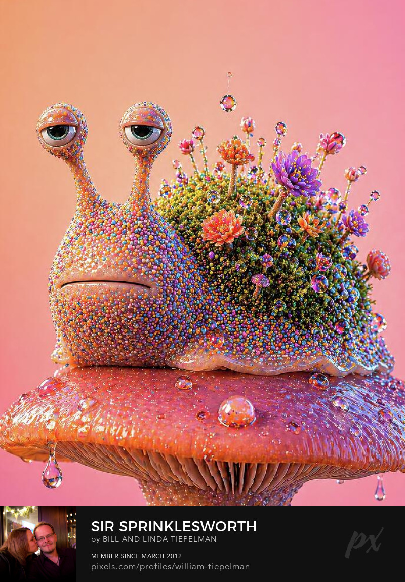 Sir Sprinklesworth and the Blooming Burden of Too Many Thoughts Art Prints