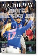 Chicago Cubs Celebrate Victory Acrylic Print by Sports Illustrated