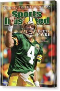 Brett Favre Celebrates on Field Acrylic Print by Sports Illustrated